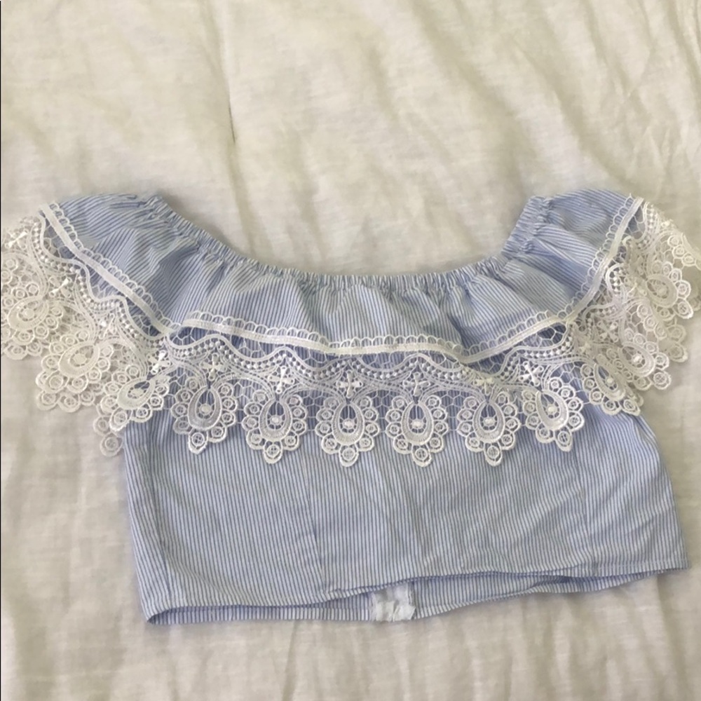 Boho style M crop top